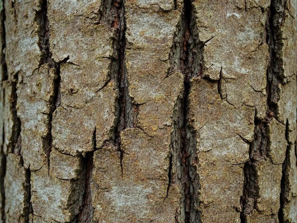 White, peeling bark of silver birch