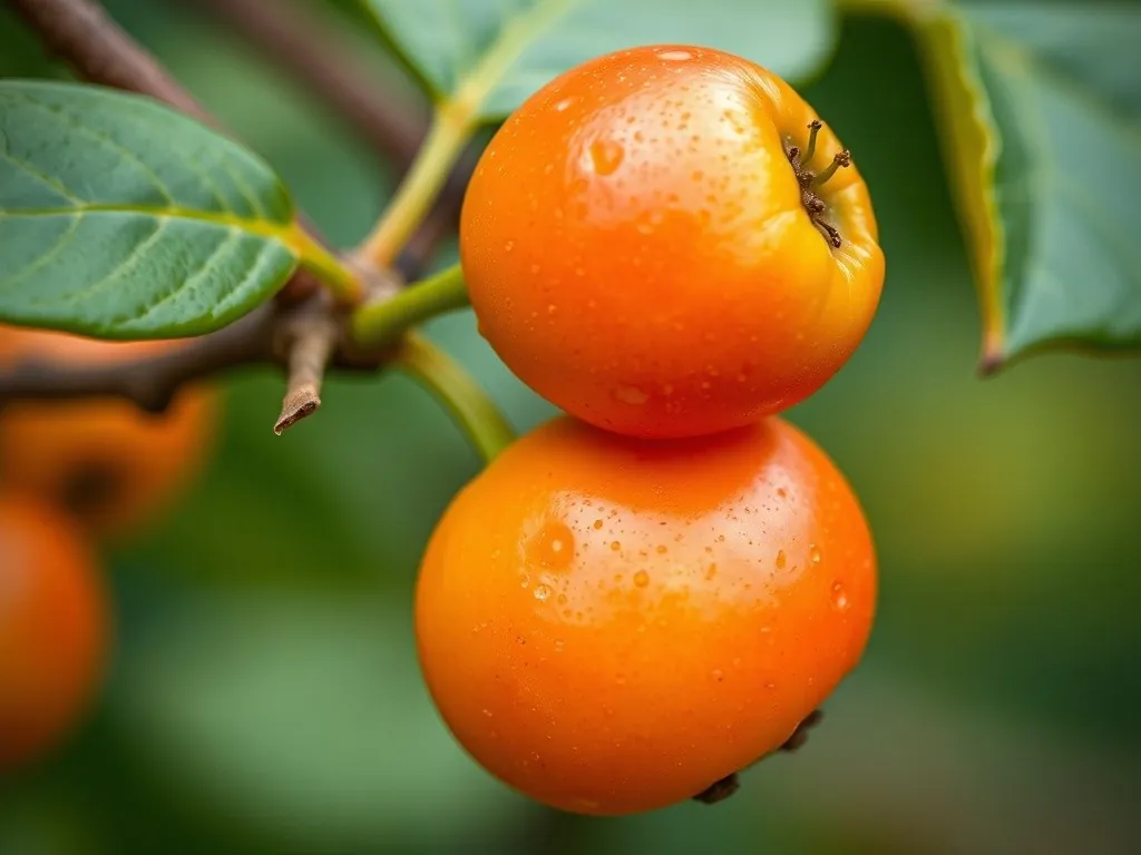 Zweig der Fächer-Zwergmispel mit roten Früchten im Herbst