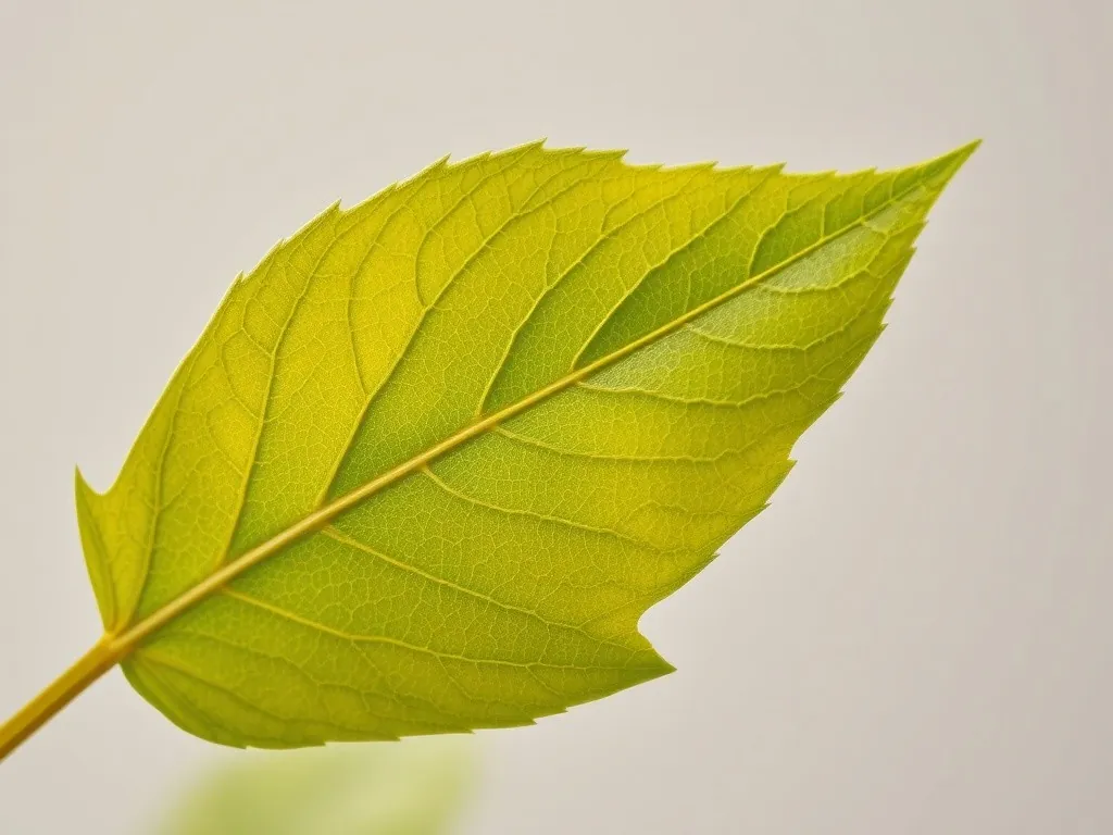 Palmate, five-lobed leaf of the Norway maple in close-up