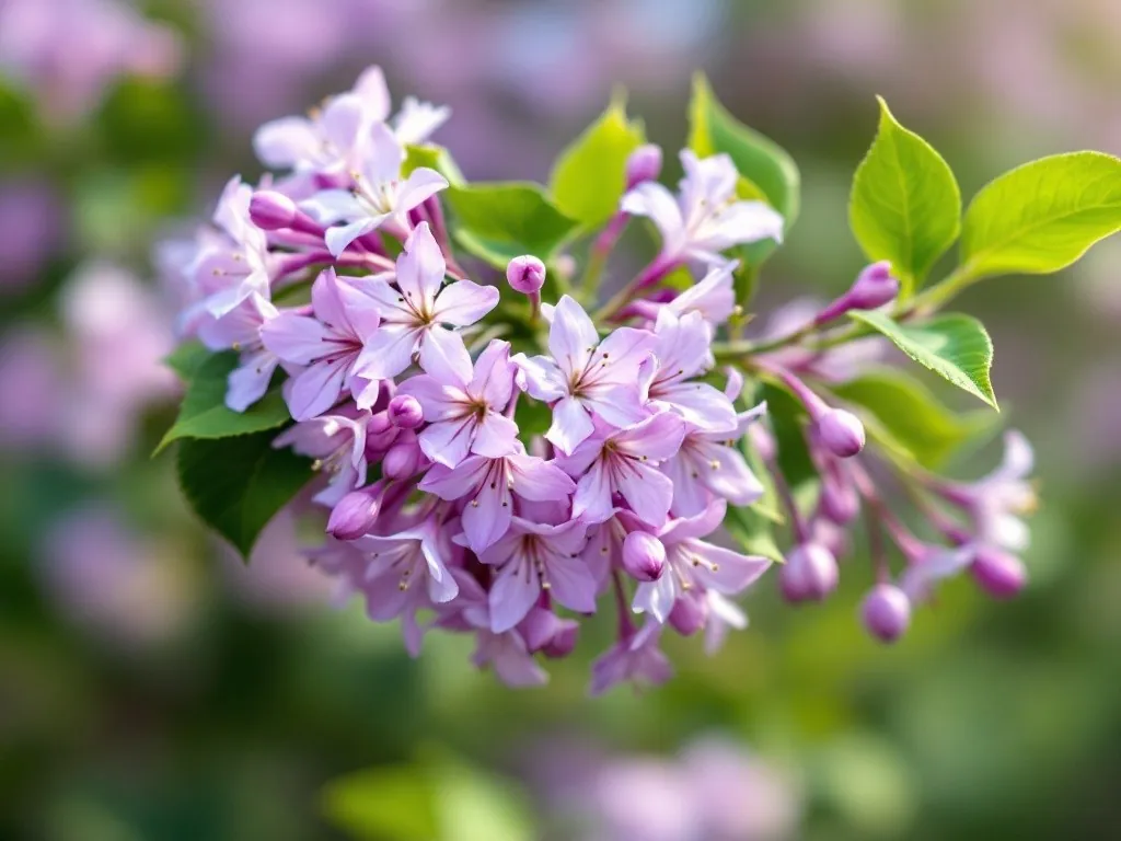 Nahaufnahme einer Rispe violetter Fliederblüten