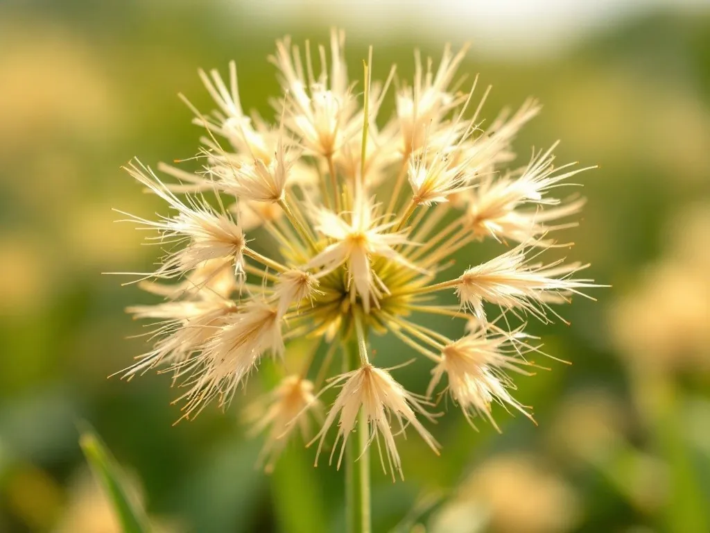 Nahaufnahme der flauschigen, bürstenförmigen Blütenstände des Lampenputzergrases, die an Fuchsschwänze erinnern