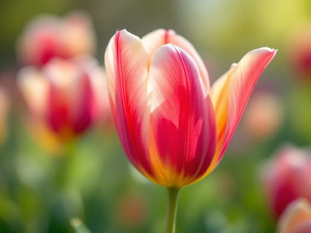 Close-up of a cup-shaped tulip flower