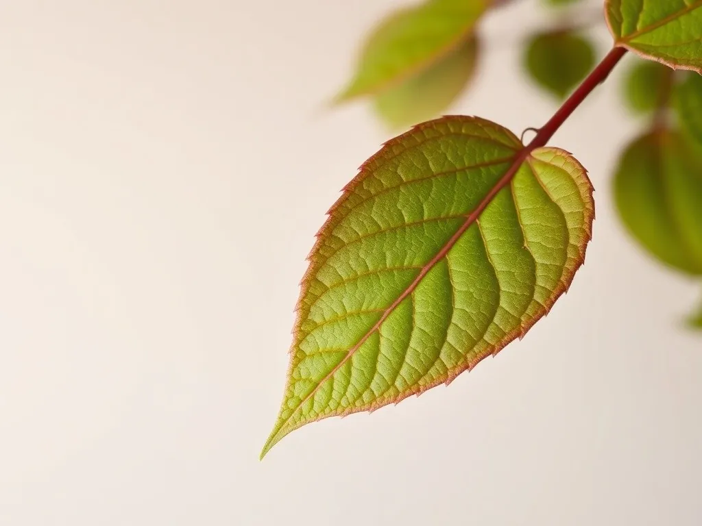 Close-up of the glossy, three-lobed leaf of Boston ivy